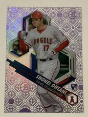 Shohei Ohtani [Purple Rainbow] #SO Baseball Cards 2018 Bowman High Tek Prices