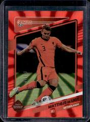 Matthijs de Ligt [Red Laser] Soccer Cards 2021 Panini Donruss Road to Qatar Prices