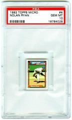 Nolan Ryan #4 Baseball Cards 1992 Topps Micro Prices
