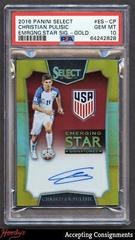 Christian Pulisic [Gold] Soccer Cards 2016 Panini Select Emerging Star Signatures Prices
