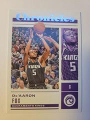 De'Aaron Fox #1 Basketball Cards 2022 Panini Chronicles Prices