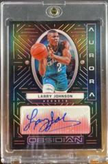 Larry Johnson [Red] Basketball Cards 2021 Panini Obsidian Aurora Autographs Prices