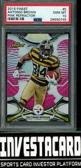 Antonio Brown [Pink Refractor] #5 Football Cards 2015 Topps Finest Prices