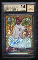 Hunter Greene [Gold Shimmer] #CPA-HG Baseball Cards 2018 Bowman Chrome Prospects Autographs Prices
