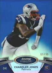 Chandler Jones [Blue Refractor] #2 Football Cards 2012 Bowman Sterling Prices