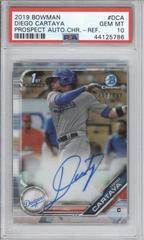 Diego Cartaya [Refractor] #PA-DCA Baseball Cards 2019 Bowman Prospect Autographs Prices