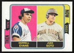Juan Soto, Darrell Evans #TAN-5 Baseball Cards 2023 Topps Heritage Then and Now Prices