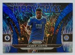 James Justin [Blue Shimmer] Soccer Cards 2022 Panini Prizm Premier League Fireworks Prices