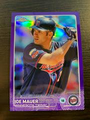 Joe Mauer [Purple Refractor] #4 Baseball Cards 2015 Topps Chrome Prices