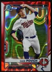 Cade Povich [Red Lava Refractor] #BDC-104 Baseball Cards 2021 Bowman Draft Chrome Prices