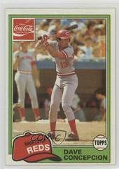 Dave Concepcion Baseball Cards 1981 Coca Cola Prices