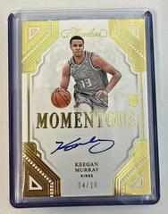 Keegan Murray [Gold] #13 Basketball Cards 2022 Panini Flawless Momentous Autograph Prices