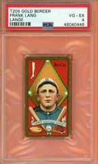 Frank Lang [Lange] Baseball Cards 1911 T205 Gold Border Prices