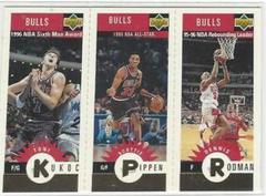 Toni Kukoc, Scottie Pippen, Dennis Rodman [Gold Mini] #B2 Basketball Cards 1996 Collector's Choice Chicago Bulls Prices
