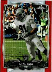 Justin Tuck [Red Refractor] #3 Football Cards 2014 Topps Chrome Prices