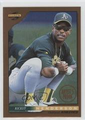 Rickey Henderson [Series 1 Artist's Proof] #10 Baseball Cards 1996 Score Dugout Collection Prices