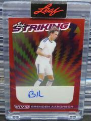 Brenden Aaronson [Red] #S-BA1 Soccer Cards 2022 Leaf Vivid Striking Autographs Prices