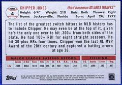 Chipper Jones [SP Variation White Back] #4 Baseball Cards 2023 Topps Archives Prices