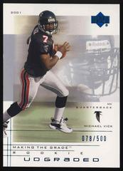 Michael Vick [Action] #54 Football Cards 2001 Upper Deck Graded Prices