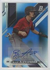 Blaze Alexander [Autograph Blue] #TOP-54 Baseball Cards 2019 Bowman Platinum Top Prospects Prices