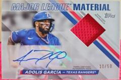 Adolis Garcia #MLMA-AG Baseball Cards 2024 Topps Major League Material Autograph Prices