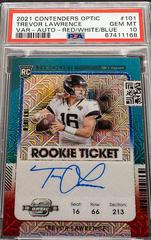 Trevor Lawrence [Autograph Variation Red White Blue] #101 Football Cards 2021 Panini Contenders Optic Prices