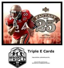 Cadillac Williams #F25-CW Football Cards 2006 Upper Deck Fantasy Top 25 Prices