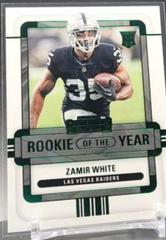 Zamir White [Emerald] #ROY-ZWH Football Cards 2022 Panini Contenders Rookie of the Year Prices