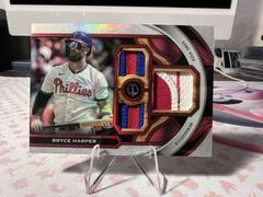 Bryce Harper [Red] #TR-BH Baseball Cards 2023 Topps Tribute Triple Relics Prices