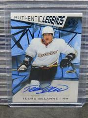 Teemu Selanne [Blue Autograph] #104 Hockey Cards 2021 SP Game Used Prices