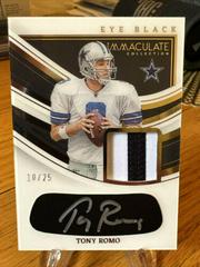 Tony Romo #9 Football Cards 2023 Panini Immaculate Eye Black Jersey Prices