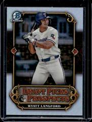 Wyatt Langford [Refractor] #DPP-3 Baseball Cards 2023 Bowman Draft Picks & Prospects Prices
