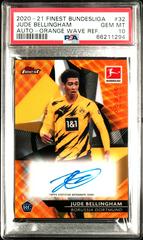 Jude Bellingham [Orange Wave Refractor] Soccer Cards 2020 Topps Finest Bundesliga Autographs Prices