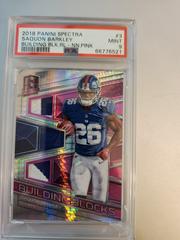 Saquon Barkley [Patch Autograph Neon Pink] #206 Football Cards 2018 Panini Spectra Prices