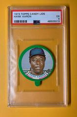 Hank Aaron Baseball Cards 1973 Topps Candy Lids Prices