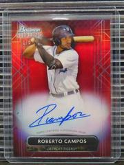Roberto Campos [Red] #PA-RC Baseball Cards 2022 Bowman Sterling Prospect Autographs Prices