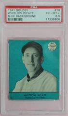 Whitlow Wyatt [Blue Background] #18 Baseball Cards 1941 Goudey Prices