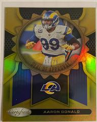 Aaron Donald [Gold] #18 Football Cards 2022 Panini Certified Seal of Approval Prices