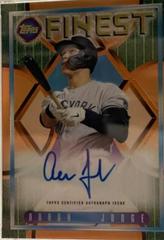 Aaron Judge [Orange] Baseball Cards 2022 Topps Finest Autographs Prices