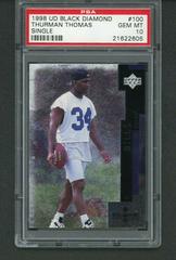 Thurman Thomas [Single] Football Cards 1998 Upper Deck Black Diamond Prices