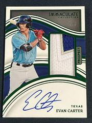 Evan Carter [Prospect Patch Autograph Green] #59 Baseball Cards 2023 Panini Immaculate Prices