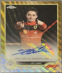 Charles Leclerc [Gold Wave] #CAC-CL Racing Cards 2022 Topps Chrome Formula 1 Autographs Prices
