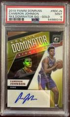 Cameron Johnson [Gold] #RD-CJN Basketball Cards 2019 Panini Donruss Optic Rookie Dominator Signatures Prices