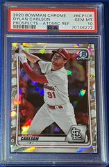 Dylan Carlson [Atomic Refractor] #BCP-106 Baseball Cards 2020 Bowman Chrome Prospects Prices
