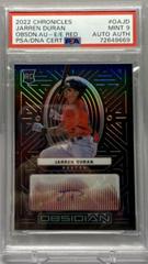 Jarren Duran [Red] #OA-JD Baseball Cards 2022 Panini Chronicles Obsidian Autographs Prices