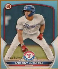 Anthony Gutierrez [Sky Blue] #BD-100 Baseball Cards 2023 Bowman Draft Prices