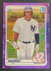 Jasson Dominguez [Purple Refractor] Baseball Cards 2020 Bowman Chrome Prospects Prices