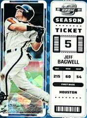 Jeff Bagwell [Navy Blue Ice] #15 Baseball Cards 2023 Panini Chronicles Contenders Optic Prices