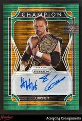 Triple H [Green Pulsar Prizm] Wrestling Cards 2022 Panini Prizm WWE Champion Signatures Prices