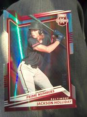 Jackson Holliday [Prime Numbers A Die Cut] #1 Baseball Cards 2022 Panini Elite Extra Edition Prices